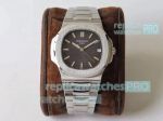 Swiss Replica Patek Philippe Nautilus Watch Grey Face Stainless Steel Watch